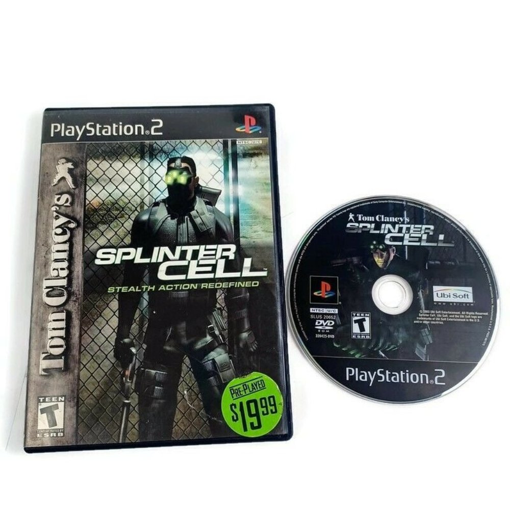 Splinter Cell Tom Clancys Black Case PS2 Game/Booklet *MINOR WEAR